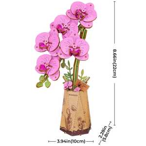 Puzzle 3D 132 piese - Moth Orchid | Robotime imagine