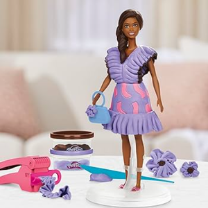 Set plastilina + papusa - Barbie - Ruffles creatii vestimentare | Play-Doh imagine