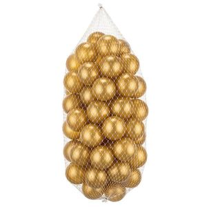 Set 50 bile pentru piscina de joaca, Wellgro, Bubble Pops, Ø7 cm, plastic, auriu imagine
