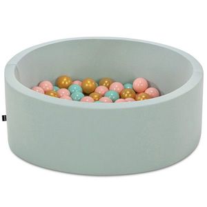 Piscina cu bile, Bubble Pops v12, 150 bile, Ø85 x 30 cm, bumbac/plastic, menta imagine