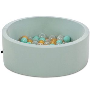 Piscina cu bile, Bubble Pops v14, 150 bile, Ø85 x 30 cm, bumbac/plastic, menta imagine