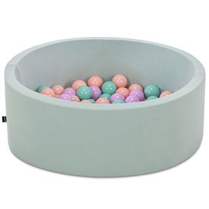 Piscina cu bile, Bubble Pops v4, 150 bile, Ø85 x 30 cm, bumbac/plastic, menta imagine
