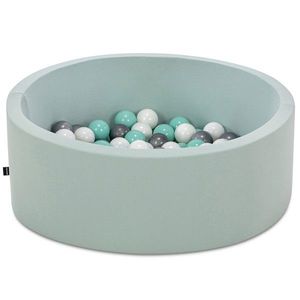 Piscina cu bile, Bubble Pops v6, 150 bile, Ø85 x 30 cm, bumbac/plastic, menta imagine