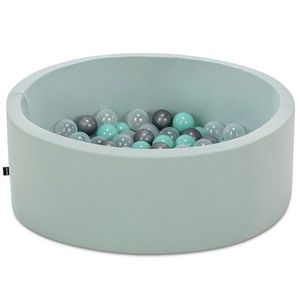 Piscina cu bile, Bubble Pops v7, 150 bile, Ø85 x 30 cm, bumbac/plastic, menta imagine