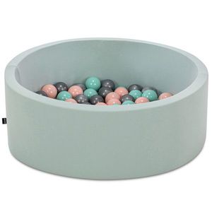 Piscina cu bile, Bubble Pops v9, 150 bile, Ø85 x 30 cm, bumbac/plastic, menta imagine