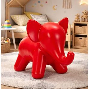 Taburet pentru copii, Mauro Ferretti, Elephant, 86x46x56 cm, utilizare interior / exterior, plastic, rosu imagine
