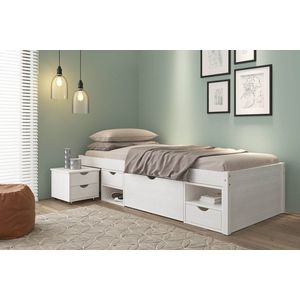 Pat multifunctional pentru camera copilului, 90x200 cm, Till, Inter Link, lemn, alb imagine