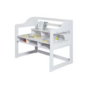 Birou pentru copii Kids Learning, Inter Link, 112x68x91 cm, lemn, alb imagine
