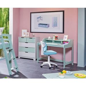 Birou pentru copii Conversation Desk, Inter Link, 110x68.4x90.6 cm, lemn, verde imagine