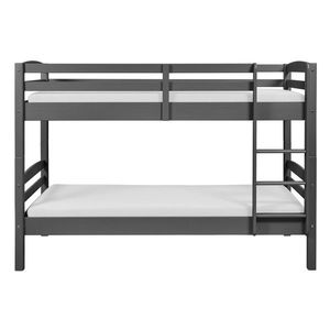 Pat supraetajat pentru camera copilului, 90x200 cm, Lavius, Inter Link, lemn, gri imagine