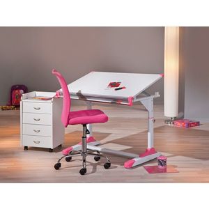 Birou pentru copii reglabil pe inaltime 2Colorido, Inter Link, 101x70.5x69.5-85 cm, metal/MDF, multicolor imagine