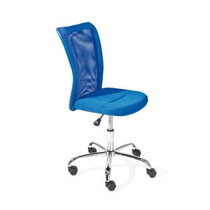 Scaun de birou pentru copii Bonnie, Inter Link, 43x42x88-98 cm, rotativ, metal/poliuretan, albastru imagine
