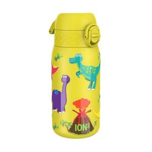Sticla apa pentru copii, inox, 400ml, Yellow, Dinosaurs - Ion8 imagine