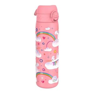 Sticla apa pentru copii Slim, inox, 600ml, Unicorn Rainbows - Ion8 imagine