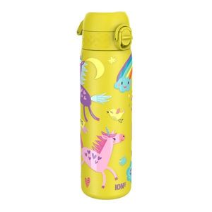 Sticla apa pentru copii Slim, inox, 600ml, Yellow, Unicorns - Ion8 imagine