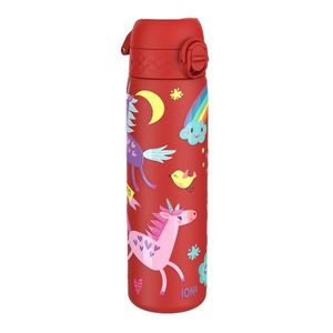 Sticla apa pentru copii Slim, inox, 600ml, Red, Unicorns - Ion8 imagine