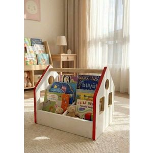 Cutie de cărți, Hanah Home, Artmtkbkcddy, 50x40x32 cm, Rosu/Alb imagine
