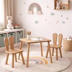Set masa si scaun pentru copii, Hanah Home, Tavsan, Maro imagine