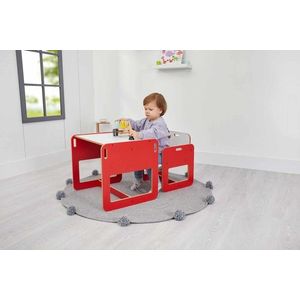 Set masa si scaun pentru copii, Hanah Home, Dove, Rosu/Alb imagine