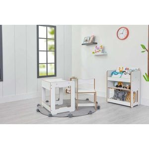 Set masa si scaun pentru copii, Hanah Home, Seagull, Alb imagine