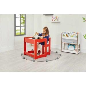 Set masa si scaun pentru copii, Hanah Home, Seagull, Rosu/Alb imagine