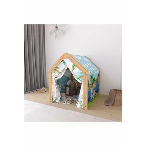 Cort de joaca pentru copii, Hanah Home, Safari, 80x96x63 cm, Multicolor imagine