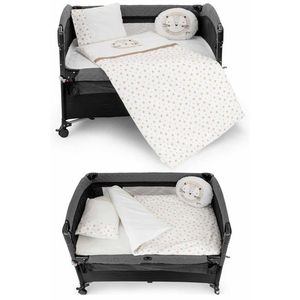 Set de dormit pentru bebelusi cu protectie laterala, Wallxpert, Park, Bej imagine