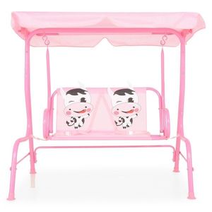 Leagan pentru copii, Cow, 115 x 75 x 110 cm, roz imagine