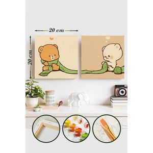 Pictura pe numere, L'essentiel Maison, Palm041, Multicolor imagine