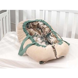 Patut pentru copii Baby Nest, L'essentiel Maison, Tropical, Green / White / Brown imagine