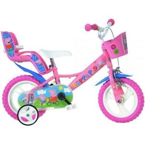 Bicicleta copii 3-5 ani, 12 inch, Peppa Pig, Dino Bikes DB124RLPGS imagine
