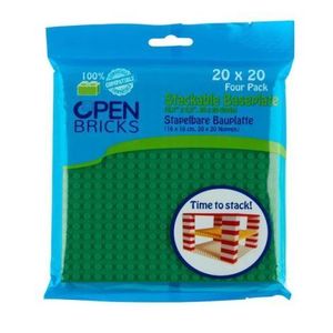 Jucarie - Seturi de constructie - Placi verzi 20x20 (4 buc) imagine