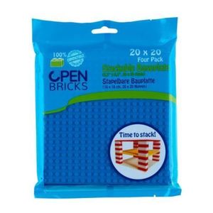 Jucarie - Seturi de constructie - Placi albastre 20x20 (4 buc) imagine