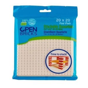Jucarie - Seturi de constructie - Placi albe 20x20 (4 buc) imagine