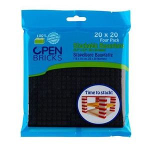 Jucarie - Seturi de constructie - Placi negre 20x20 (4 buc) imagine