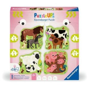 Ravensburger - Puzzle Up animale de la ferma 4 puzzle contur 4 6 8 10 piese imagine