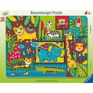 Ravensburger - Puzzle tip rama amestec vesel de animale 30 piese imagine