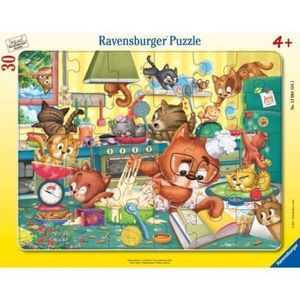 Ravensburger - Puzzle tip rama haosul pisicilor 30 piese imagine