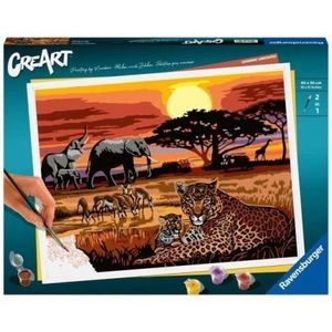 Ravensburger - CreArt pictura pe numere pentru adulti peisaj din savana imagine