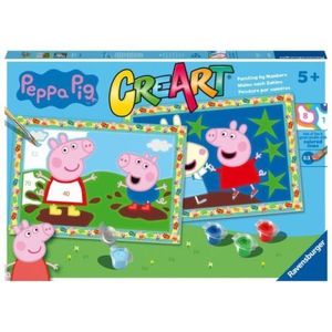 Ravensburger - CreArt pictura pe numere pentru copii 2 sabloane Peppa Pig imagine