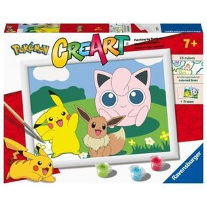 Ravensburger - CreArt pictura pe numere pentru copii personaje Pokemon imagine