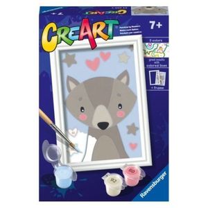 Ravensburger - CreArt pictura pe numere pentru copii lup dragut imagine