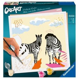 Ravensburger - CreArt pictura pe numere pentru adulti zebre imagine