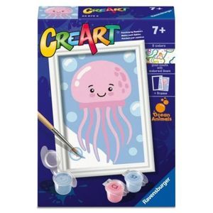 Ravensburger - CreArt pictura pe numere pentru copii meduza prietenoasa imagine