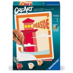 Ravensburger - CreArt pictura pe numere pentru copii far pe plaja imagine