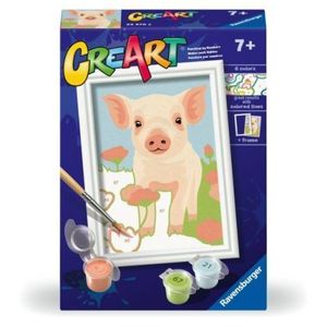 Ravensburger - CreArt pictura pe numere pentru copii porcusor dragut imagine