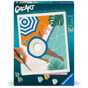 Ravensburger - CreArt pictura pe numere pentru adulti momente de relaxare la piscina imagine