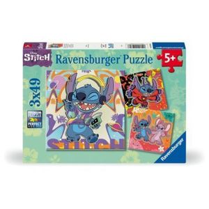 Ravensburger - Puzzle Disney Stitch in ritmul muzicii 3x49 piese imagine