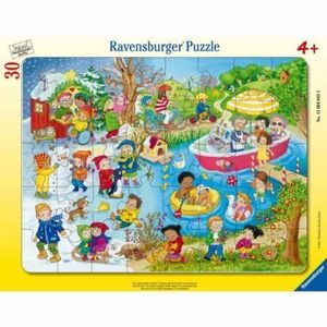 Ravensburger - Puzzle tip rama lacul in cele 4 anotimpuri 30 piese imagine