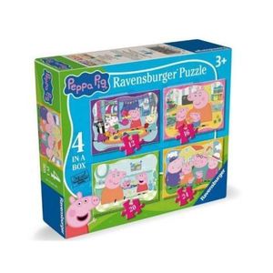 Ravensburger - Puzzle Peppa Pig 4 puzzle in cutie 12 16 20 24 piese imagine